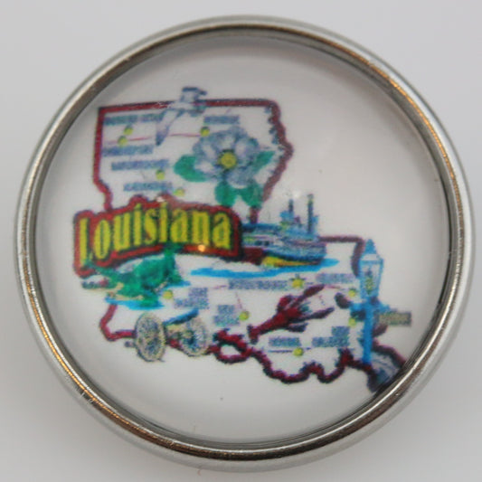 55017 - Snap - 20mm - US States - Louisiana