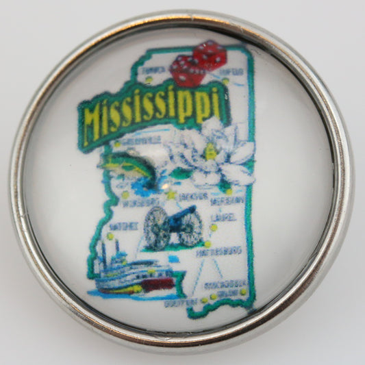 55023 - Snap - 20mm - US State - Mississippi