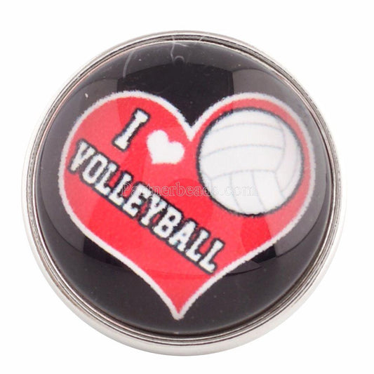 56000 - Snap - 20mm - I (Heart) VOLLEYBALL