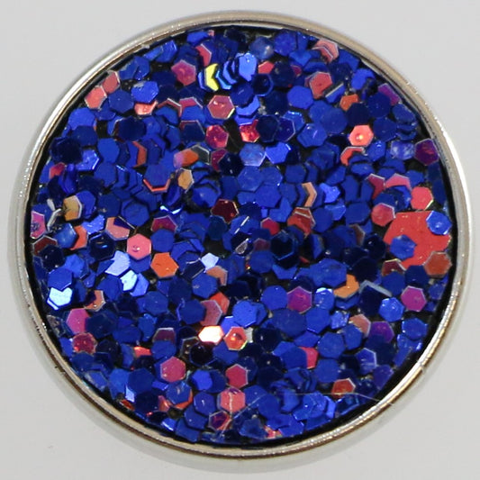 58004 - Snap - 20mm - Blue/Pink Sparkly Disc