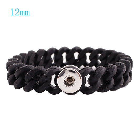 61019 - Snap Jewelry - 12mm - Bracelet - Silicone - 1 Snap