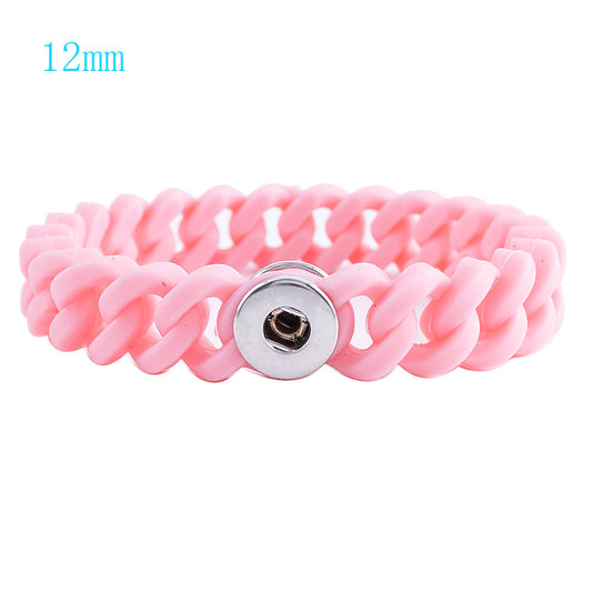 61022 - Snap Jewelry - 12mm - Bracelet - Silicone - 1 Snap