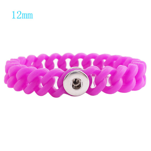 61023 - Snap Jewelry - 12mm - Bracelet - Silicone - 1 Snap