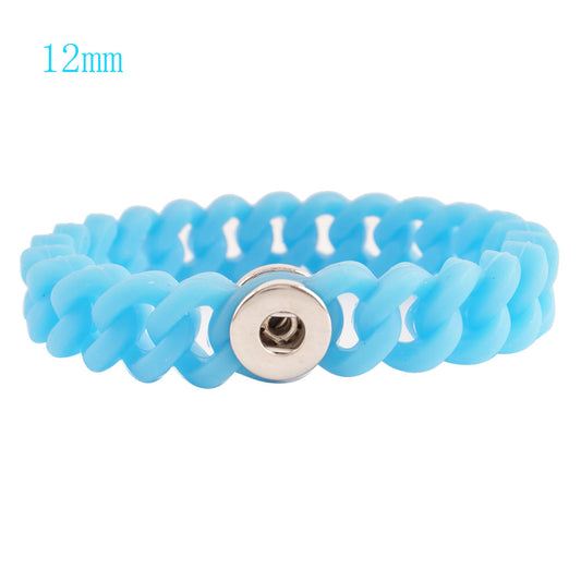 61024 - Snap Jewelry - 12mm - Bracelet - Silicone - 1 Snap