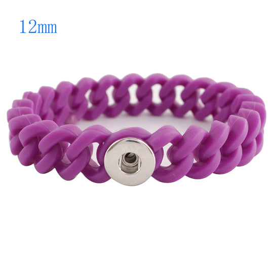 61025 - Snap Jewelry - 12mm - Bracelet - Silicone - 1 Snap