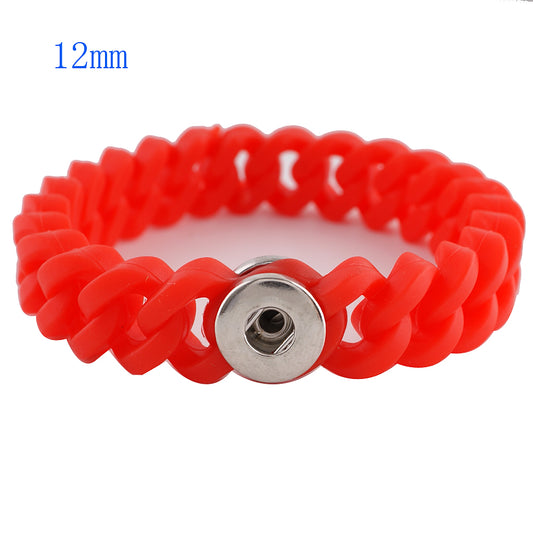 61026 - Snap Jewelry - 12mm - Bracelet - Silicone - 1 Snap