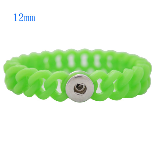 61027 - Snap Jewelry - 12mm - Bracelet - Silicone - 1 Snap