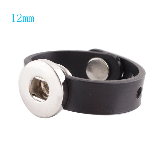 64001 - Snap Jewelry - 12mm - Ring - Leather (Adjustable) - 1 Snap