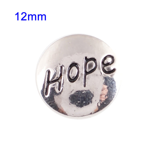 80008 - Snap - 12mm - Silver - Hope