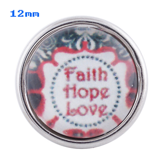 80013 - Snap - 12mm - Faith, Hope, Love