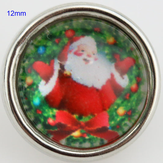 81004 - Snap - 12mm - Santa Claus - Wreath