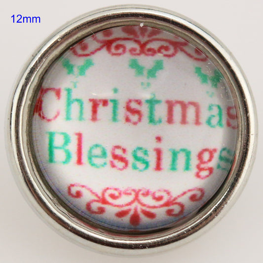 81018 - Snap - 12mm - Christmas Blessings