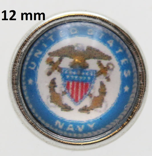 83007 - Snap - 12mm - Navy Emblem