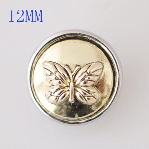 84001 - Snap - 12mm - Gold Butterfly