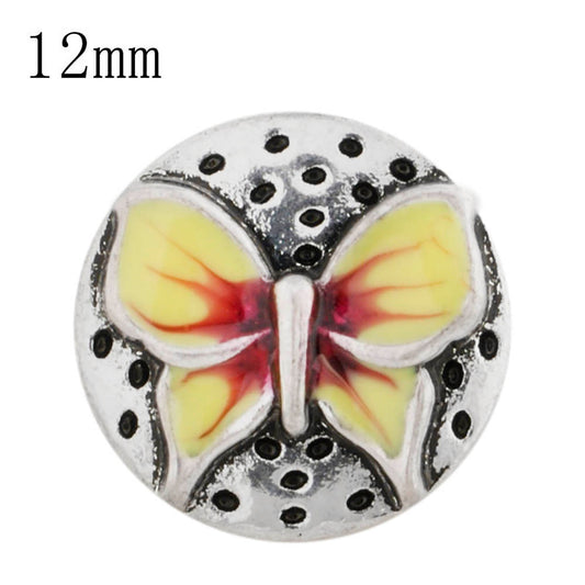 84005 - Snap - 12mm - Yellow Butterfly