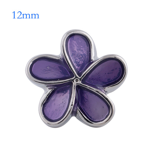 85007 - Snap - 12mm - Purple Flower