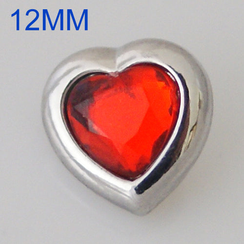 86004 - Snap - 12mm - Red Crystal Heart