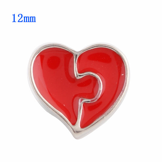 86012 - Snap - 12mm - Red Heart Puzzle