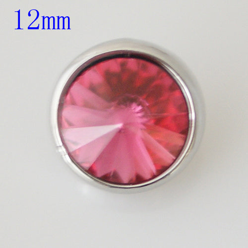 87013 - Snap - 12mm - Pink Rhinestone