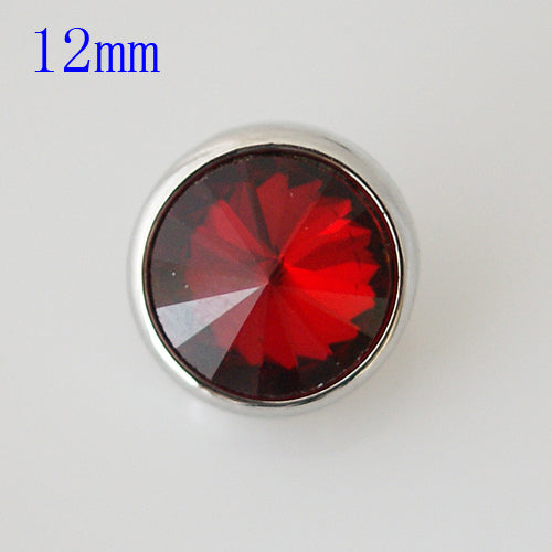 87015 - Snap - 12mm - Red Rhinestone