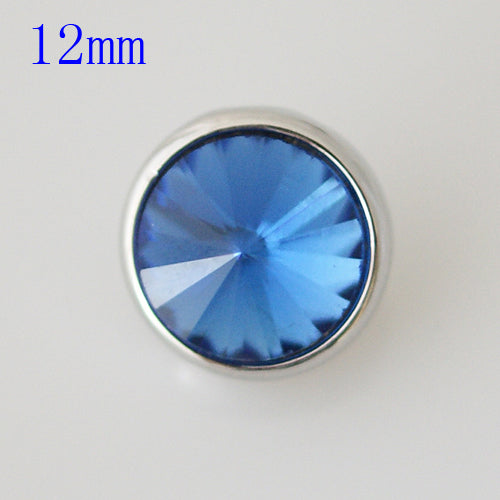 87017 - Snap - 12mm - Blue Rhinestone