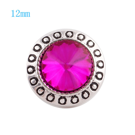 87029 - Snap - 12mm - Bright Pink Rhinestone