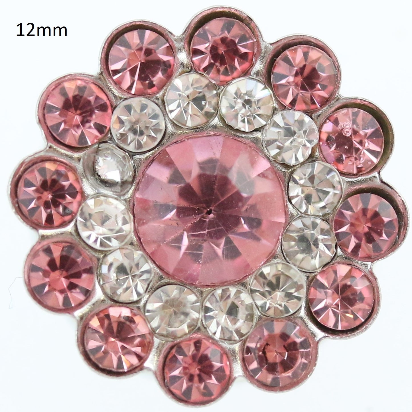 87052 - Snap - 12mm - Pink Rhinestone Constellation